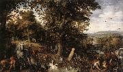 BRUEGHEL, Jan the Elder Garden of Eden 1612 Oil on copper France oil painting artist